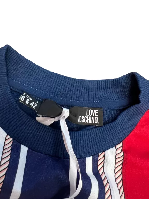 BLUZA LOVE MOSCHINO KOLOROWA / ROZMIAR 36 / POWYSTAWOWA!