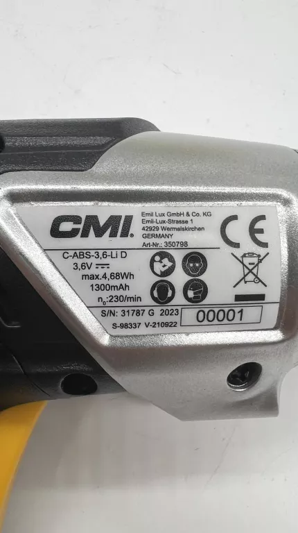 CMI WKRĘTAK AKUMULATOROWY 3,6V 1,3AH