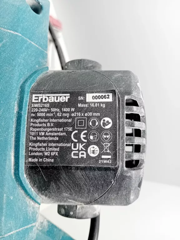 PIŁA UKOŚNICA ERBAUER 1400 W 216 MM