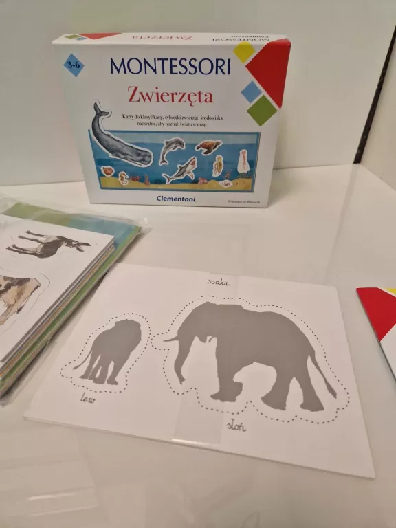 CLEMENTONI ZESTAW MONTESSORI ZWIERZĘTA KARTY 50646