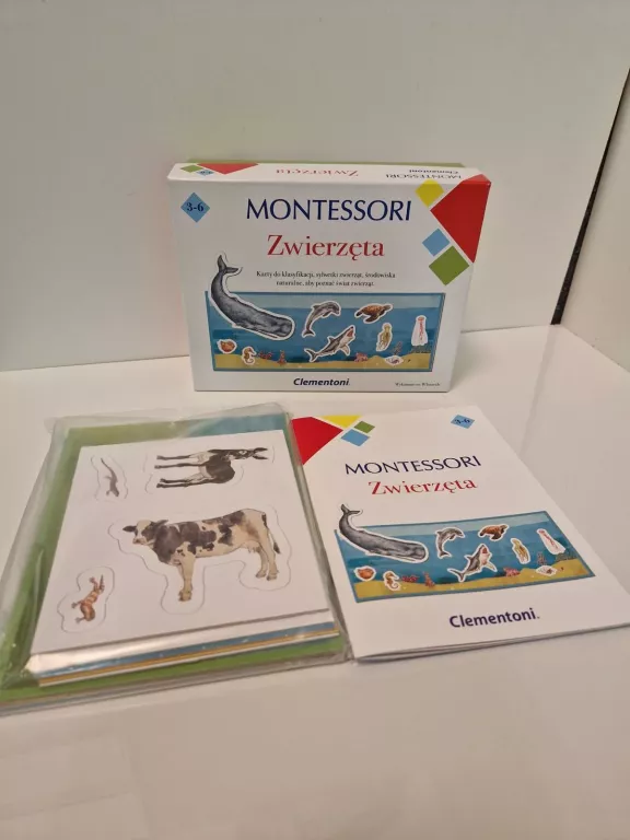 CLEMENTONI ZESTAW MONTESSORI ZWIERZĘTA KARTY 50646