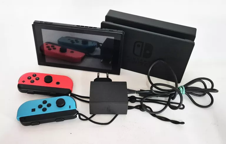 l*e様 Nintendo Switch ブラック Obudowa tył plecki konsoli Nintendo Switch V2 z logo HAC-001