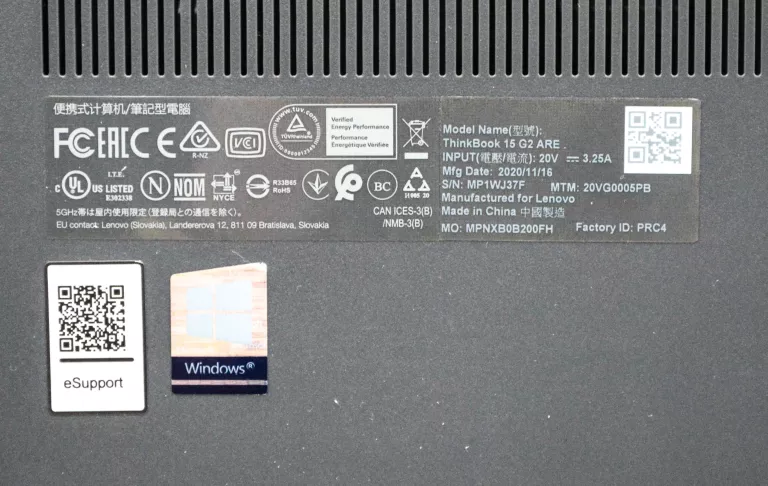 LENOVO THINKBOOK 15 G2 ARE AMD RYZEN 3 4300U 8 GB 256 GB FHD WINDOWS 11 PR