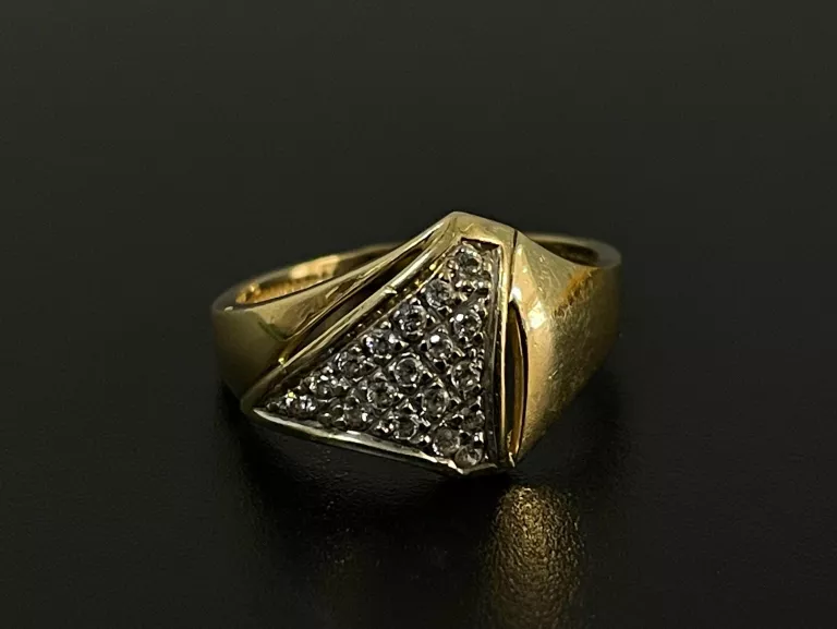 STYLOWY ZŁOTY PIERŚCIONEK P.585 W.3,19G