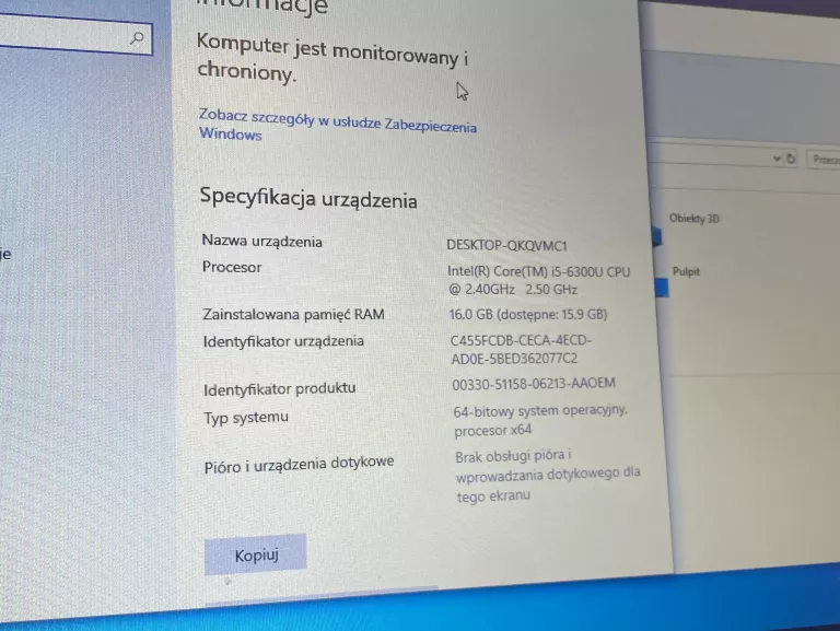 LAPTOP DELL LATITUDE INTEL I5 16GB RAM 512 SSD + ŁAD