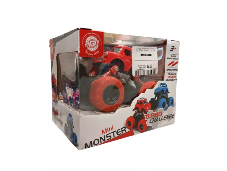 MONSTER TRUCK 4X4 RF METAL CZERWONY