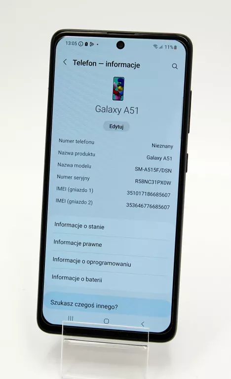 TELEFON GALAXY SAMSUNG A51 (SM-A515F/DSN) 4+128GB PRISM CRUSH BLACK