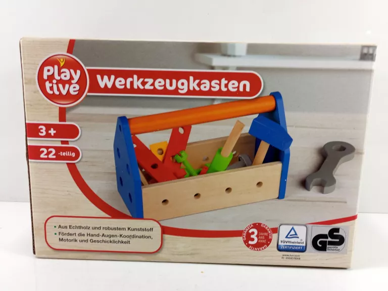 ZESTAW DREWNIANY SKRZYNKA Z NARZĘDZIAMI PLAYTIVE LIDL