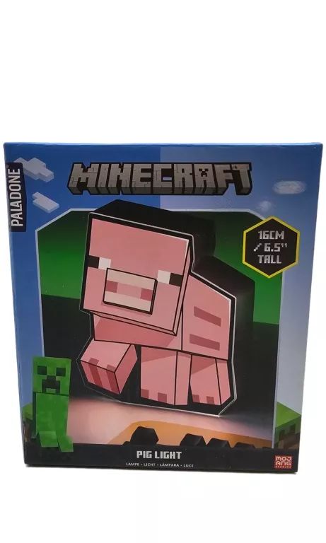 LAMPKA MINECRAFT ŚWINKA BOX 16 CM / PIG BOX LIGHT