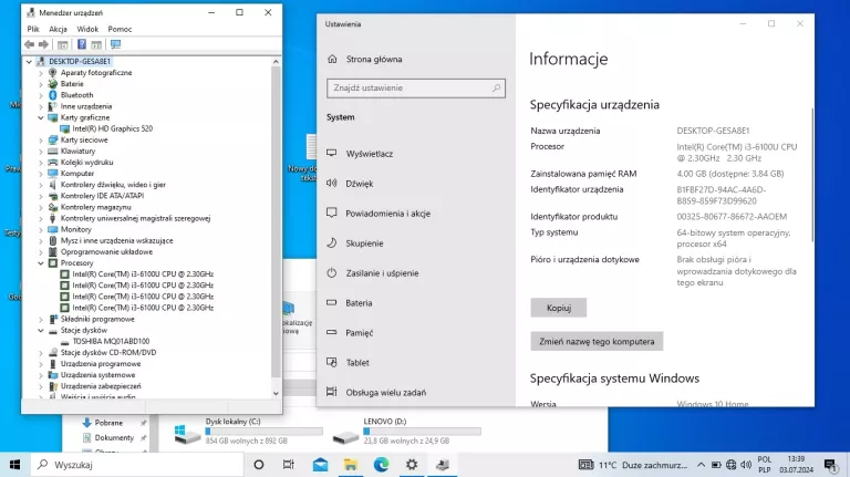 LAPTOP LENOVO IDEAPAD 110-15ISK