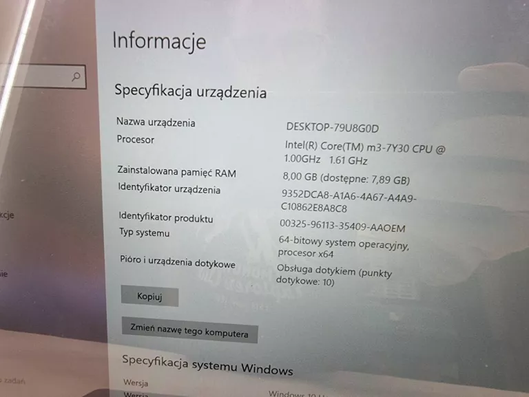 LAPTOP ASUS ZENBOOK FLIP UX360CA M3-7Y30/8GB/256SSD