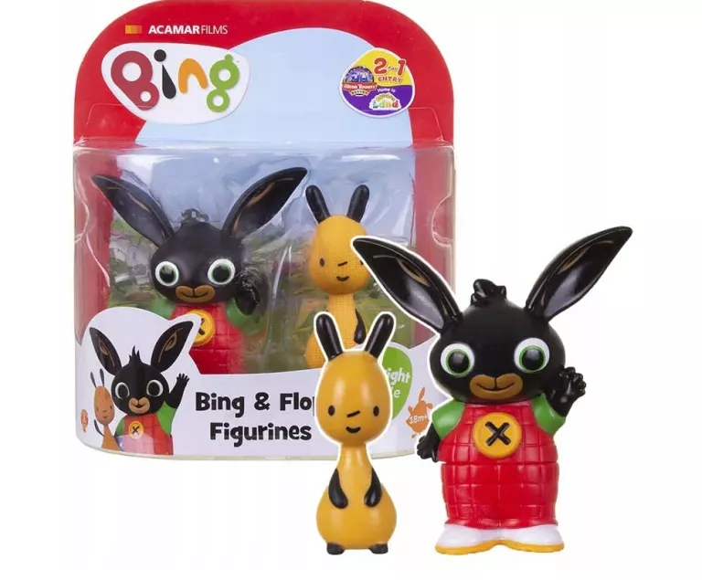FIGURKI Z BAJKI BING I FLOP ZESTAW 18M+ KRÓLIK BING GOLDEN BEAR
