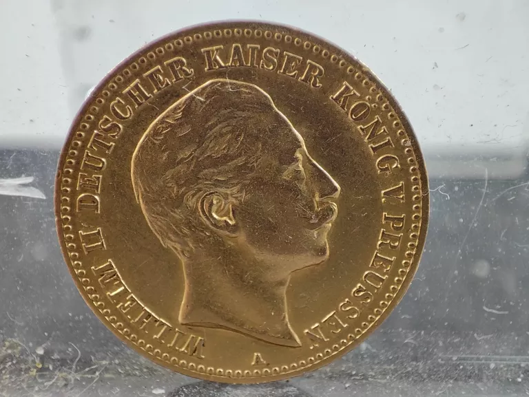 ZŁOTA MONETA 10 MAREK, WILHELM II, ZŁOTO 900, 3,94G