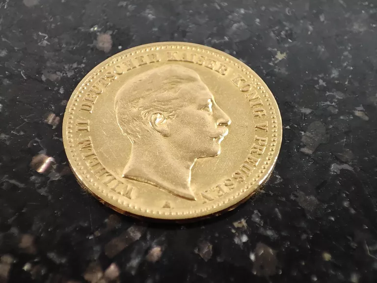 ZŁOTA MONETA 10 MAREK, WILHELM II, ZŁOTO 900, 3,94G