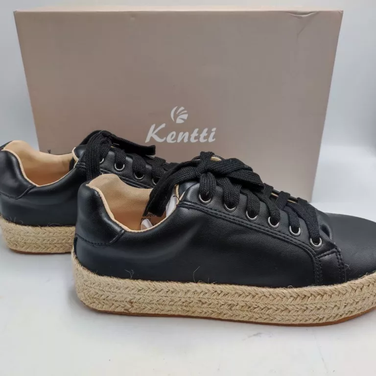 BUTY CZARNE ESPADRYLE SZNUROWANE ROZMIAR 37
