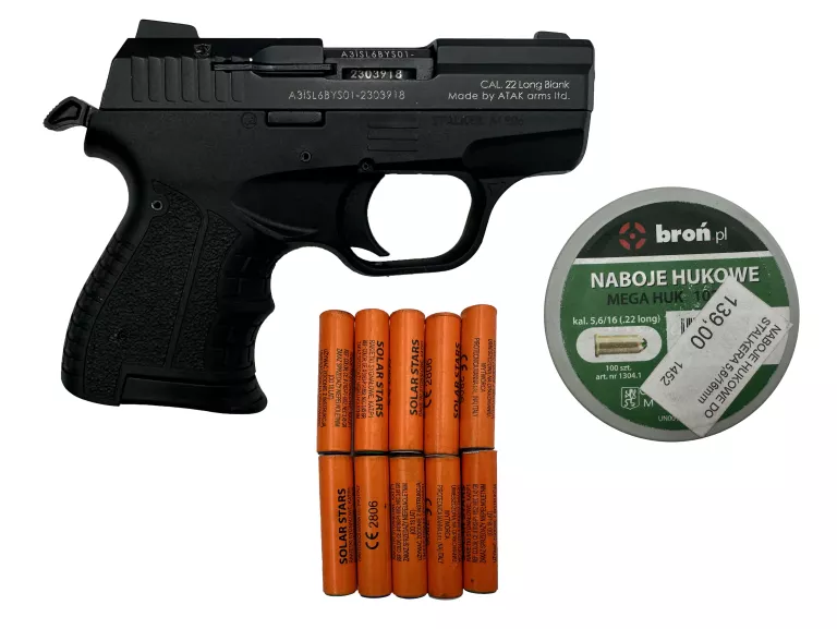 PISTOLET HUKOWY STRASZAK STALKER M906 KAL. DO 6 MM CZARNY + NABOJE + RACE