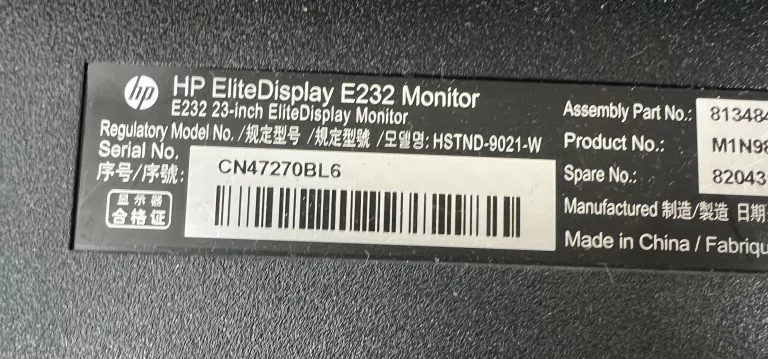 MONITOR LED HP ELITEDISPLAY E232 23"