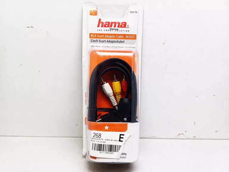 KABEL HAMA 00043178 3 X RCA, SCART (21-PIN) 1,5 M