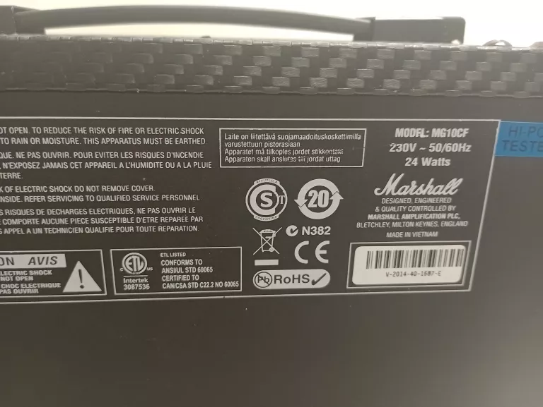 WZMACNIACZ GITAROWY MARSHALL MG10CF 10W RMS