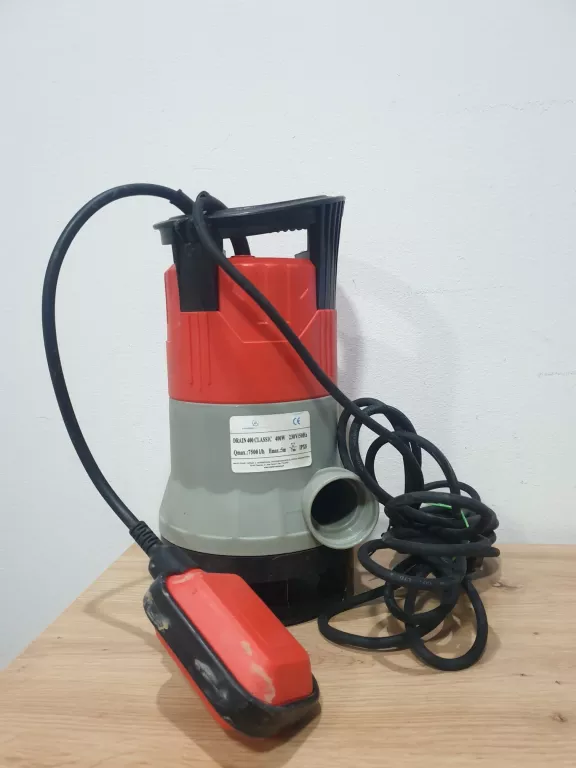 POMPA ELEKTRYCZNA DRAIN 400 CLASSIC MALEC MOC 400W PŁYWAK CZYSTA/BRUDNA