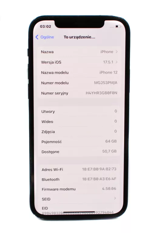 TELEFON IPHONE 12 4 GB / 64 GB 88% BATERII + ETUI