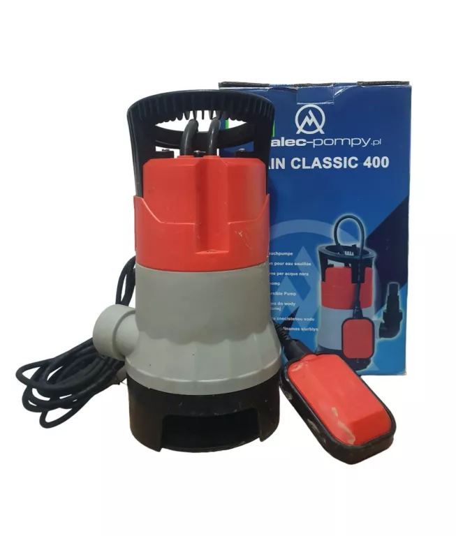POMPA ELEKTRYCZNA DRAIN 400 CLASSIC MALEC MOC 400W PŁYWAK CZYSTA/BRUDNA