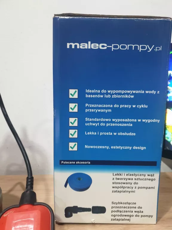 POMPA ELEKTRYCZNA DRAIN 400 CLASSIC MALEC MOC 400W PŁYWAK CZYSTA/BRUDNA
