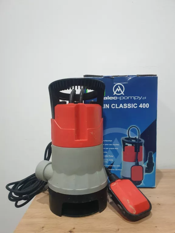 POMPA ELEKTRYCZNA DRAIN 400 CLASSIC MALEC MOC 400W PŁYWAK CZYSTA/BRUDNA