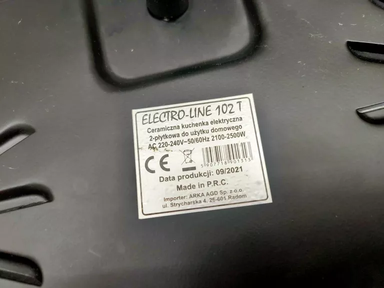 KUCHENKA ELEKTRYCZNA ELECTRO-LINE 102T