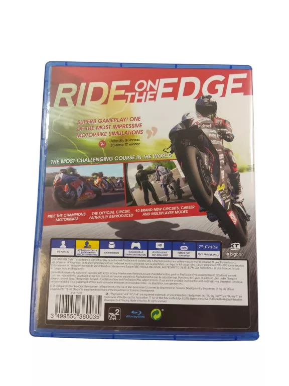 TT ISLE MAN RIDE ON THE EDGE PS4