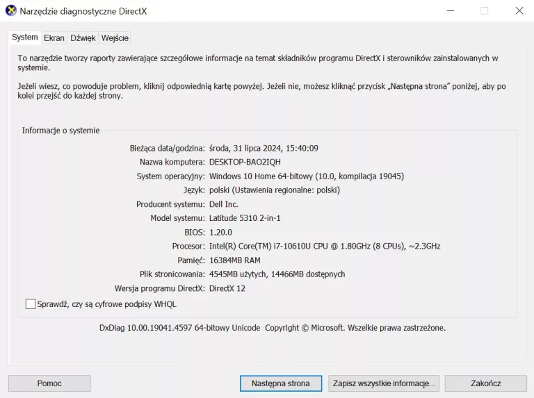 LAPTOP DELL LATITUDE 5310 2IN1 I7-10610U 16GB/256GB WIN11 DOTYKOWY EKRAN