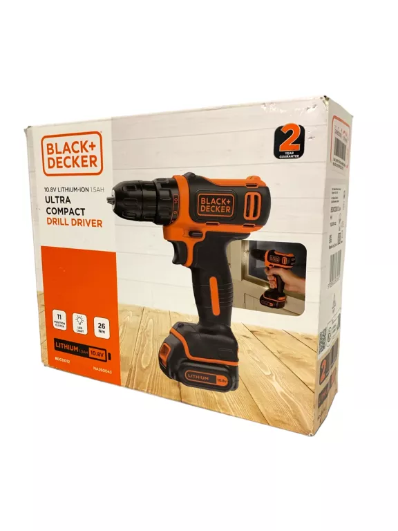 WIERTARKO-WKRĘTARKA BLACK DECKER BDCDD12 KOMPLET