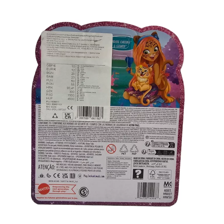 MATTEL ENCHANTIMALS GEPARD LALKA DELUXE HNV30