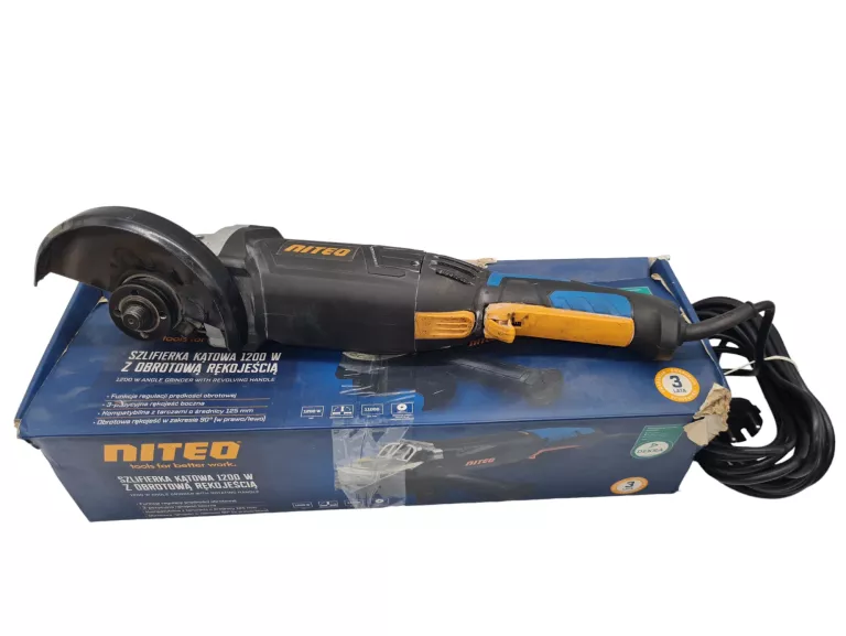 SZLIFIERKA KĄTOWA NITEO TOOLS 1200W NAG0503-21 + PUDEŁKO