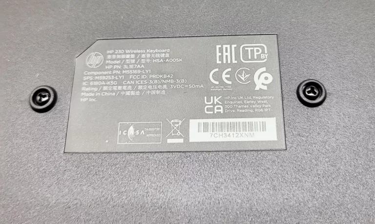 KLAWIATURA BEZPRZEWODOWA HP 230 - CZARNA 3L1E7AA
