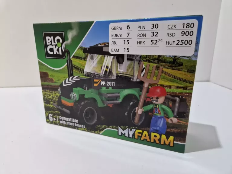 KLOCKI BLOCKI MYFARM 135 ELEMENTÓW TRAKTOR I ROLNIK