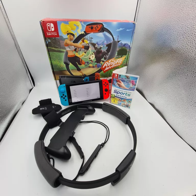 KONSOLA NINTENDO SWITCH + RING FIT ADVENTURES + GRA