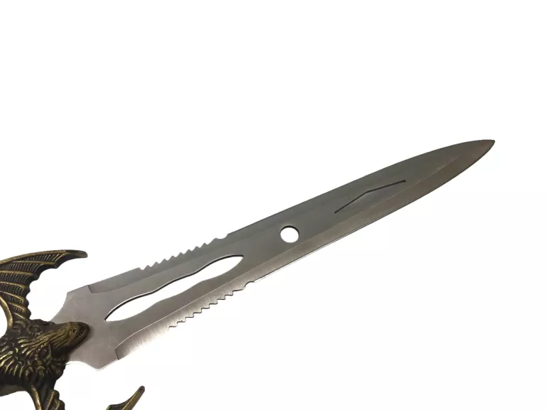 PIĘKNY ZDOBIONY SZTYLET ZE STALI / OSTRZE 30CM