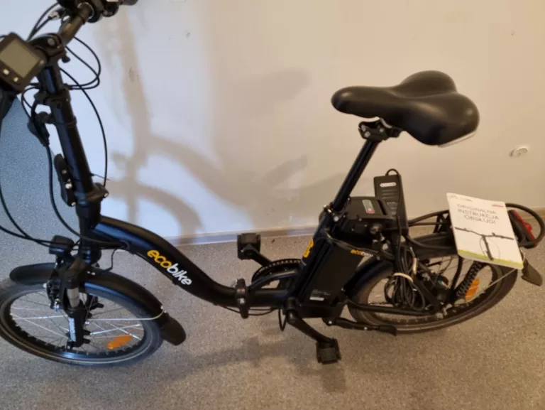 ROWER ELEKTRYCZNY ECOBIKE EVEN BLACK RAMA 15,5 CALA ALUM KOŁO 20 " CZARNY