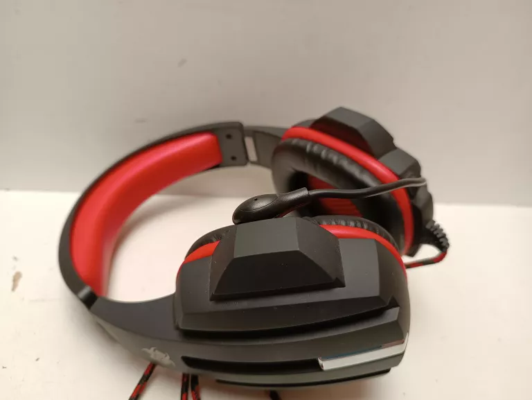 SŁUCHAWKI GAMINGOWE NAUSZNE Z MIKROFONEM GRACZ KABEL OPLOT 2.4M MINI-JACK