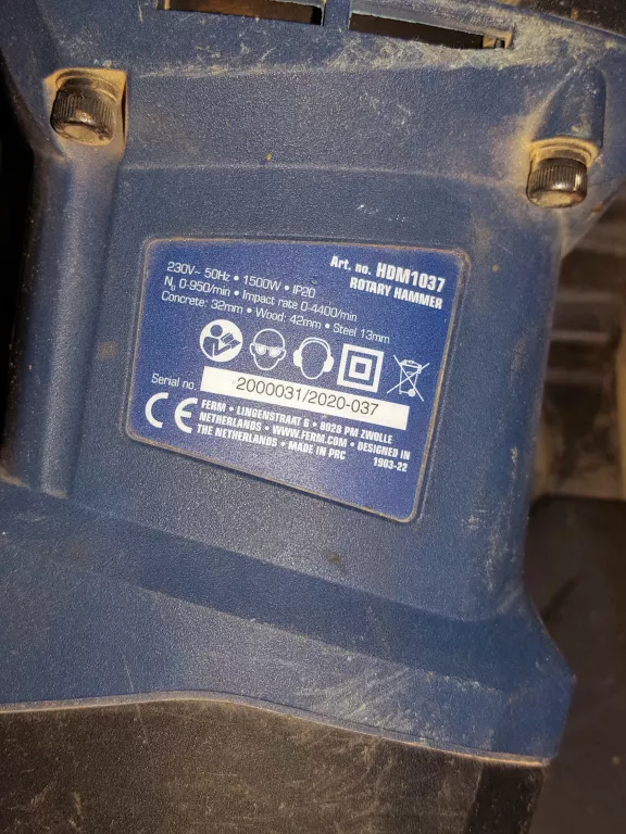 MŁOTOWIERTARKA FERM HDM1037 1500W + WALIZKA