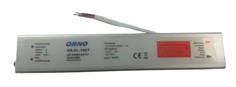 ZASILACZ DO LED ORNO 12VDC 100W, IP67 OR-ZL-1607