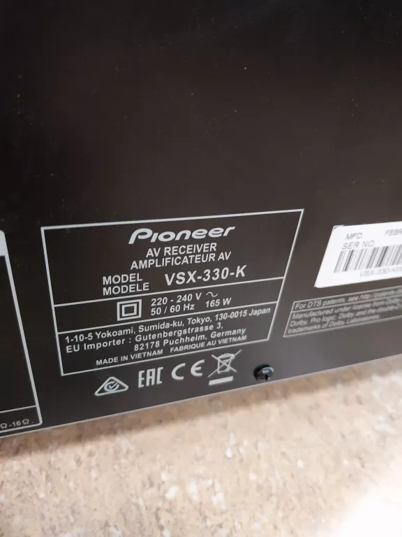 AMPLITUNER PIONEER VSX-330-K