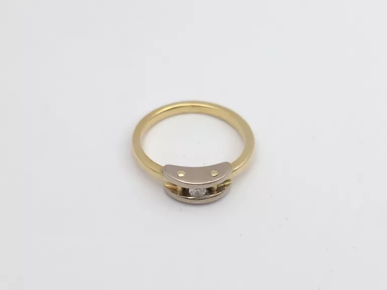 ZŁOTY PIERŚCIONEK Z BRYLANTEM 0,06CT - 585 14K R.9 3,17G