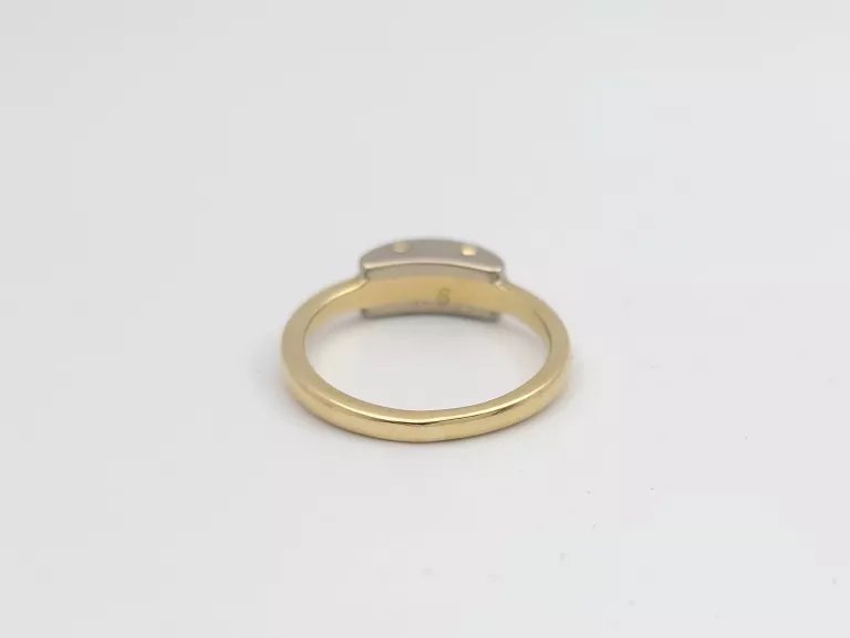 ZŁOTY PIERŚCIONEK Z BRYLANTEM 0,06CT - 585 14K R.9 3,17G