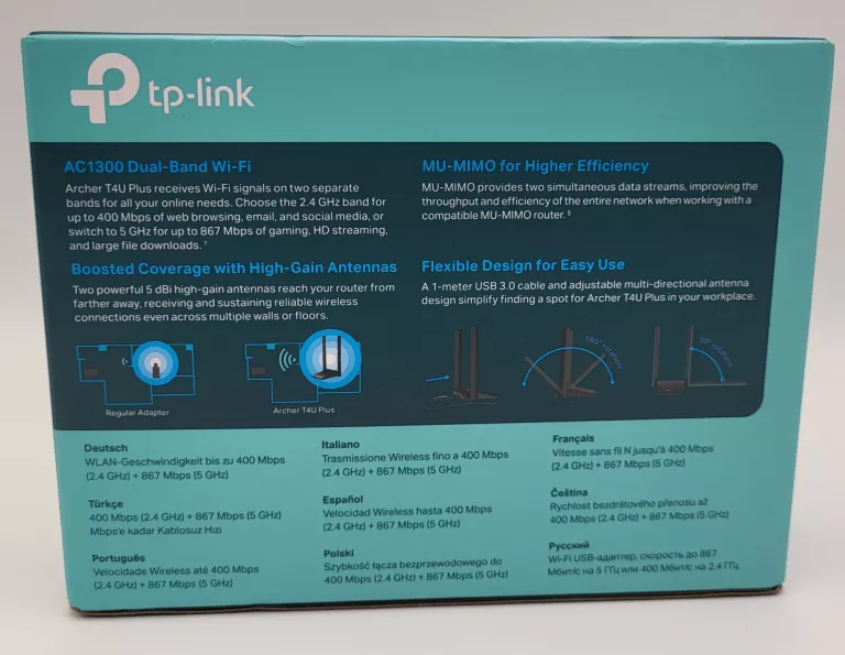TP-LINK ARCHER T4U PLUS KARTA SIECIOWA USB AC1300