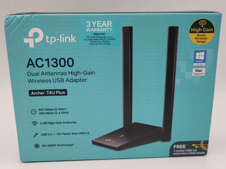 TP-LINK ARCHER T4U PLUS KARTA SIECIOWA USB AC1300
