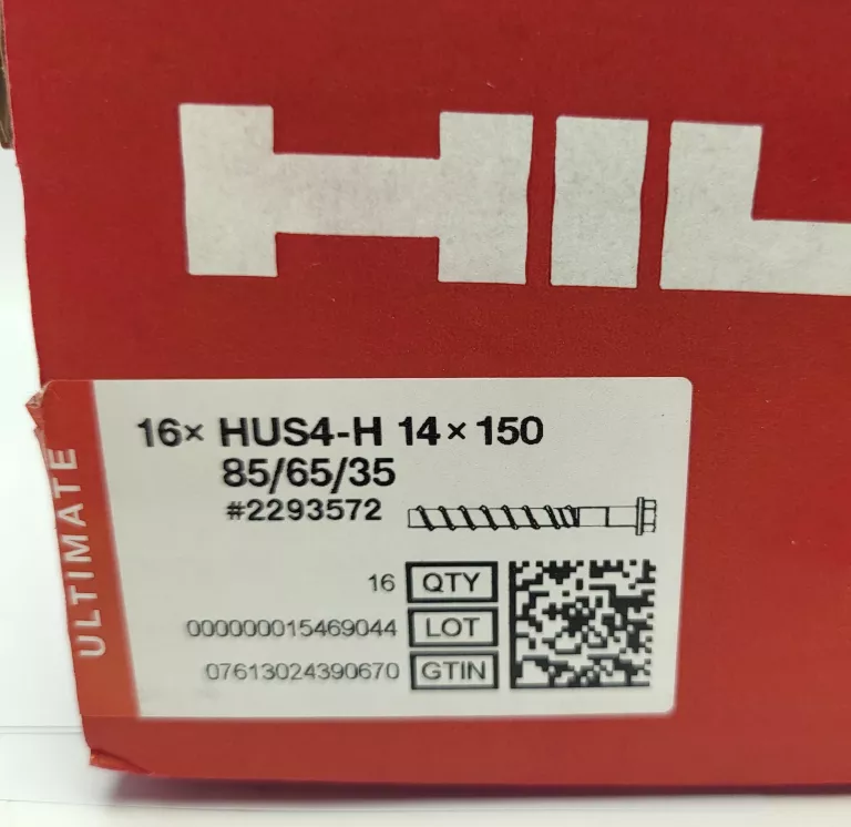 KOTWA WKRĘCANA HILTI HUS4-H 14X150 MM 85/65/35 16 SZT.