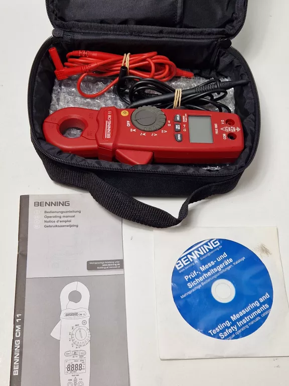 MULTIMETR CĘGOWY BENNING CM 11 + ETUI +INSTRUKCJA + PŁYTA NIEMIECKI