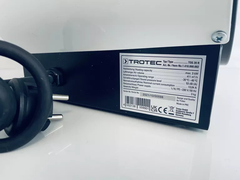 NAGRZEWNICA ELEKTRYCZNA TROTEC 3KW TDS 20R